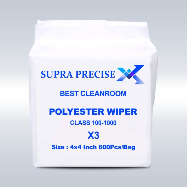 Cleanroom Polyester Wiper X3 4x4 Inch