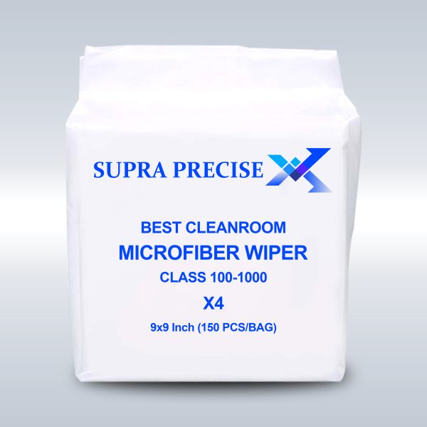 Cleanroom Microfiber Wiper X4 9x9 Inch