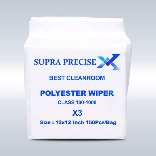 Cleanroom Polyester Wiper X3 12x12 Inch