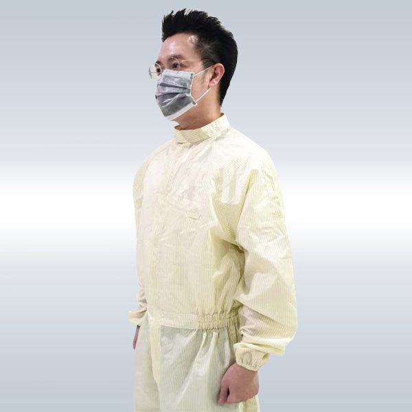 Yellow Antistatic stripe coveralls